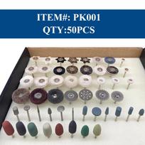 54 vnt./rinkinys odontologijos įrankių laboratorinis poliravimo rinkinys HP Zirconia Buff Burs Brush Grinding PK001-50pcs gray