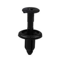 BCF1886 10 vnt. Ventiliacijos dangtelio stumiamasis fiksatorius Toyota juodo nailono mažo skersmens galvute: 10mm Mirusi Dia: 14 mm kotelio skersmuo: 6 mm
