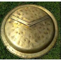 Medieval 300 Movie Spartan Shield Dark Antique Brass Finish handmade shield brown