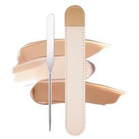 304 nerūdijančio plieno pagrindo mentele su odiniu dangteliu Nail Art Spalvų maišymo grandiklis Maišymo lazdelė makiažo manikiūro įrankis