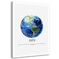 Drobės spaudinys, Planetos Žemė 40x60 mėlyna