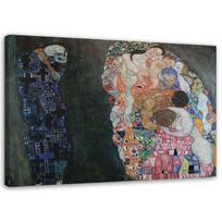 Drobės spaudinys, Gyvybė ir mirtis - G. Klimto reprodukcija 60x40 įvairiaspalvis