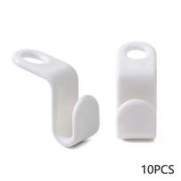 10/20 vnt. Mini drabužių pakabos spintai, jungiamieji kabliukai, kaskadinė plastikinė spintos palto organizatoriaus lentyna, laikiklis, taupantis vietą 10PCS balta