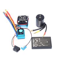 3650 2300KV variklis be šepetėlių ir 120A ESC su programos kortelės aušintuvo kombinacija 1:8/1:10 Nuotolinis 120A juoda