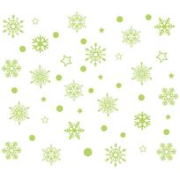 Kalėdų Nowflake Šviečiantys nuimami sienų langų lipdukai Art Decals Home Shop One Size žalia