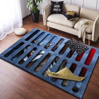 Halloween Horror Movies Character Huanted House Area Rug Livingroom Decor Floor Mat Carpet for Living Room Alfombra Infantil 50cm x 80cm
