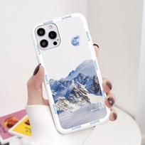 Snow Mountain Sunset Phone Case For Iphone 14 13 12 11 Pro Xs Max Xr X Se 2022 2020 8 7 6 6s Plus Soft Tpu Shockproof Funda Etui For iPhone 11Pro Max
