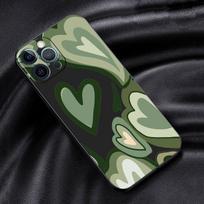 Love Heart Pattern dėklas Apple iPhone 11 14 13 12 Pro 7 Xr X Xs Max 8 Plus 6 6s Se 2022 14pro Max Black Soft Phone Coque iPhone 12 Pro black