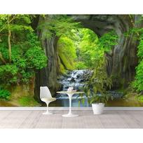 Modernus naujas svetainės televizoriaus fonas sofa Miegamojo prie lovos Green Forest tapetai 200 cm(W) x 140 cm(H)
