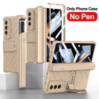 For Samsung Galaxy Z Fold 4 3 Case Armour Magnetic Hinge Hard Cover All -Included Glass Pen Holder Case For Galaxy Z Fold4 5g Only case
