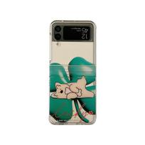 For Samsung Z Flip 4 Case Cute Love Dog Transparent Folding Phone Case For Samsung Z Flip 3 5g Flip4 Shockproof Hard Back Cover For Samsung Z Flip 4