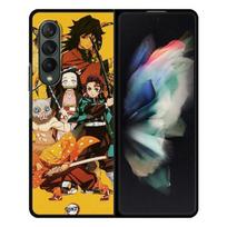 Telefono dėklas, skirtas Samsung Galaxy Z Fold 3 5g Black Hard Cover Zfold 3 Luxury smūgiams atsparūs buferiniai dėklai Fundas Demon Slayer Anime Capa for Samsung Z Fold 3
