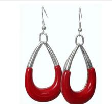 Fashion 925 Sterling Jewelry Gems  red Ring Hoop Hook blue Earrings