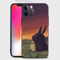Telefono dėklas, skirtas iPhone 14 13 12 11 Pro Max Xs Max Xr X 7 8 Plus 12 Mini 6s Silikoninis Capa Black Shell Totoro For iPhone 7 8 Plus pink