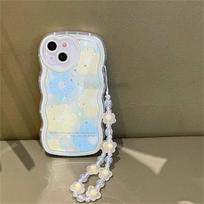 Korėjietiška miela gėlių apyrankė Epoksidinis blizgus telefono dėklas, skirtas iPhone 14 13 12 11 Pro Max Heart smūgiams atsparus minkštas dangtelis Funda For iPhone 14Plus gray