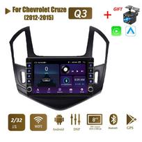 2Din automobilio radijas, skirtas „Chevrolet Cruze 2012-2015“ su mygtuko rankenėlėmis, daugialypės terpės grotuvu „Android“ GPS navigacijos galvutė „2din Carplay“ 2+32GB 2+32GB juoda