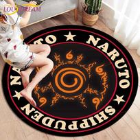 Anime Naruto Apvalūs Kilimai Svetainei Kilimai Minkštas Flanelinis Grindų Plotas Kilimas Miegamojo Kilimas Kilimėlis Vaikams Virtuvės Kilimas 60cm