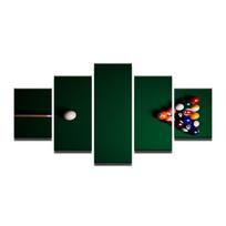 Drobės sienos Meno paveikslėliai Svetainės dekoras Modulinės detalės Sportas Spalvotas Biliardas Tapyba HD spaudiniai Abstraktus Plakatas Be rėmelio 20x35cm*2  20x45cm*2  20x55cm*1