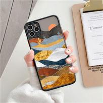 Fashion Landscape Painting Case For iPhone 11 Pro Max XS Max XR X 13 12 Mini 7 8 Plus SE2020 Matte Bumper Shockproof Clear Cover iPhone 7 or 8