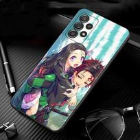 Dėklas, skirtas Samsung Galaxy A72 A71 A52 A51 A42 A41 A32 A31 A22 A21s A12 A11 A02 A02s A01 Cover Shell Demon Slayer Kimetsu No Yaiba Samsung A72 5G gray