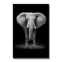 Juodos ir baltos Afrikos dramblių drobės tapyba Plakatai ir spaudiniai Sienų paveikslas gyvenamojo kambario namų dekoravimui Cuadros 21*30cm gray
