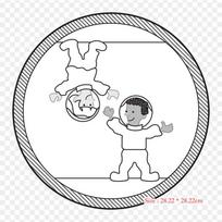 Gravity Weightlessness Iron on Heat Transfer Printing Vinyl Patches Sticker for Clothes DIY Appliques Washable Patches gray