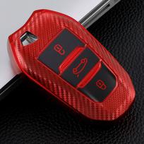 Minkštas Tpu automobilio išmanaus rakto dėklas, pilnas dangtelis, skirtas Peugeot 308 408 508 2008 3008 4008 5008 Citroen raudona