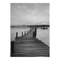 Dock Landscape Series Lake Pier Canvas Wall Art Vintage Wooden Pier Painting Modern Posters and Prints for Living Room Home Pictures Decor 20x30cm No Frame