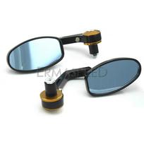 Black Motorcycle Bar End Mirrors CNC 7/8'' 22mm Handlebar Mirror Universal Rear View for Cruiser Street Sport Bikes Cafe auksas