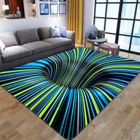 3D kilimas įėjimo durų grindų kilimėlis Abstraktus geometrinis optinis durų kilimėlis Neslystantis grindų kilimėlis svetainės dekoro kilimėlis 40x120cm blue