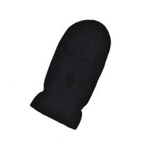 Visą veidą dengianti slidinėjimo kaukė Kepurė su 3 skylutėmis Tactical CS Neperpučiama vėjo megztos kepuraitės Gaubtas Žieminiai šilti unisex kepurės One Size juoda