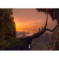 Fantastic Oil Painting Lovers Love Tree Poster Modern Wall Art Canvas Painting Living Room Bedroom Home Decoration Picture Print 21X30cm No Frame brown