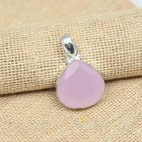 Pink Chalcedony Gemstone 925 Sterling Silver Jewelry Charming Pendant Handmade Gift For Her 1.377 Inches rožinė