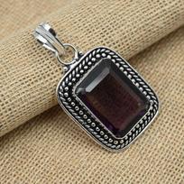 Amethyst Solid 925 Sterling Silver Jewelry Handmade Awesome Pendant For Wedding Gift 1.77 Inches violetinė