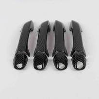 FOR Second generation Volkswagen Tiguan R-Line 2017- Accessory glossy carbon fibre pattern door handle covers trim without smart entry