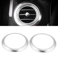 2Pcs Car Side Air Conditioning Vent  Frame Cover Trim Silver Chrome For Mercedes Benz E Class W213 2016 2017