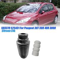 2vnt 503370 525431 automobilio priekinis amortizatorius gumos dulkės+pakabos buferio blokas skirtas Peugeot 307 308 408 3008 Citroen kaip parodyta spalva