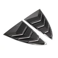 2 vnt. automobilio galinio lango trikampio lipdukas Išorinis anglies pluošto lipdukas, langinės apdaila, modifikuoti Tesla modelio priedai Carbon Fiber Style