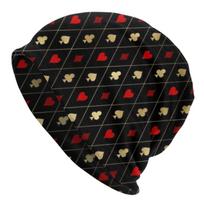 Playing Card Poker Bonnet Hats Hip Hop Knitted Hat Winter Warm Heart Diamond Club Queen of Spade Skullies Beanies Caps Beanies Hat black
