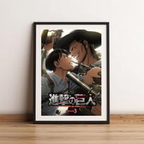 Atakos Titan plakatas Japonijos anime aliejinė tapyba Komiksų meno didelės raiškos spausdinimo vaizdas 21cm×30cm NoFrame gray
