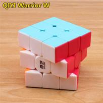 „Qiyi Warrior S Magic Cube“ spalvingas be lipdukų greitis 3x3 kubas nuo streso 3x3x3 mokomasis ir lavinantis galvosūkių kubeliai žaislai white