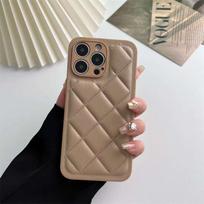 Madingas rombo formos odinis telefono dėklas, skirtas iPhone 15 14 13 12 11 Pro Max Luxury smūgiams atsparus dangtelis, skirtas iPhone 15 14 13 12 11 iPhone 14 Pro Max chaki