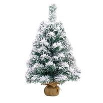 24 colių mini Kalėdinės eglutės dirbtinis flokuotas sniegas stalviršio Kalėdinių eglučių papuošalai skirti 45cm balta