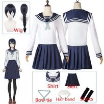 Amanai Riko Cosplay Kostiumas Jujutsu Kaisen Cosplay Kostiumas Anime JK Uniforma Perukas Kostiumas Helovinas Moteris Mergina L-(Full set+wig)