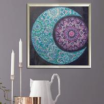5D Diy Diamond Painting Moon and Ball Diamond Embroidery Full Lay Anime Cross Stitch Kits Home Decor Handmade Gift Round 30x30cm black