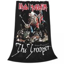 „Maiden Band The Tropper“ antklodės, vilnos, tekstilės dekoro, sunkiojo metalo, lengvos, plonos antklodės, skirtos patalynei, biuro kilimėlio gabalas 75x100cm gray
