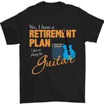 Gitara Išeiti į pensiją Planas Gitaristas Akustinis Unisex Marškinėliai S