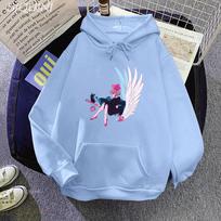 Sakura Kinomoto Magical Delivery Servce Hoodies Long Sleeve Women/Men Cartoon Sweatshirts Winter  Casual Comfortable Pullovers Hooded XS šviesiai mėlyna spalva
