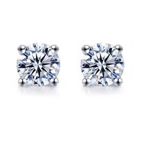 GRA Spalvos Puikiai Šlifuoti Laboratoriniai Moissanito Deimanto Auskarai-Vinukai Moterims 925 Praba Sidabras Padengtas Auksu Vestuviniai Papuošalai 0.5 carat Moissanite