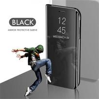 Blizgus padengtas veidrodinis telefono dėklas, skirtas Xiaomi Redmi Note 12 11 10 Pro 11S 10S 12C 11A 10C Poco M3 M4 X3 NFC X4 X5 Pro 5G 4G Smūgiams atsparus atverčiamas knygos dangtelis For Xiaomi Redmi 10C juoda